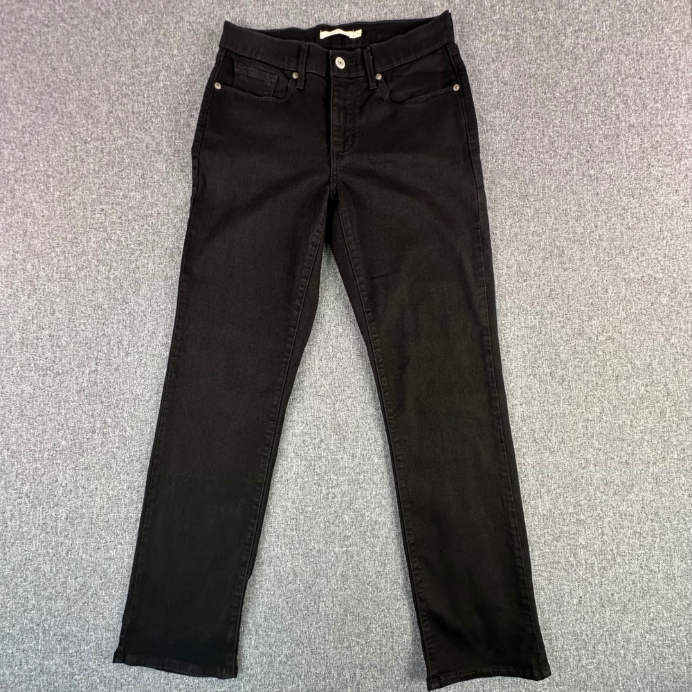 Levi's Jeans Womens 4 Classic Straight Black Stretch Denim 39250-0120